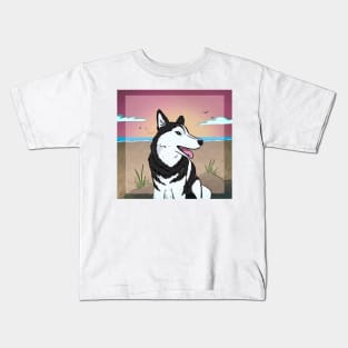 Beach Dog Kids T-Shirt